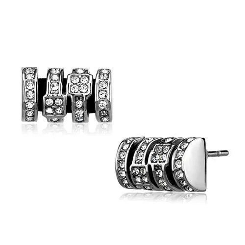 Earrings TK2849 High polished no plating Stainless Steel Earrings with Top Grade Crystal in Clear Alamode Earrings TK2849 High polished no plating Stainless Steel Earrings with Top Grade Crystal in Clear Alamode