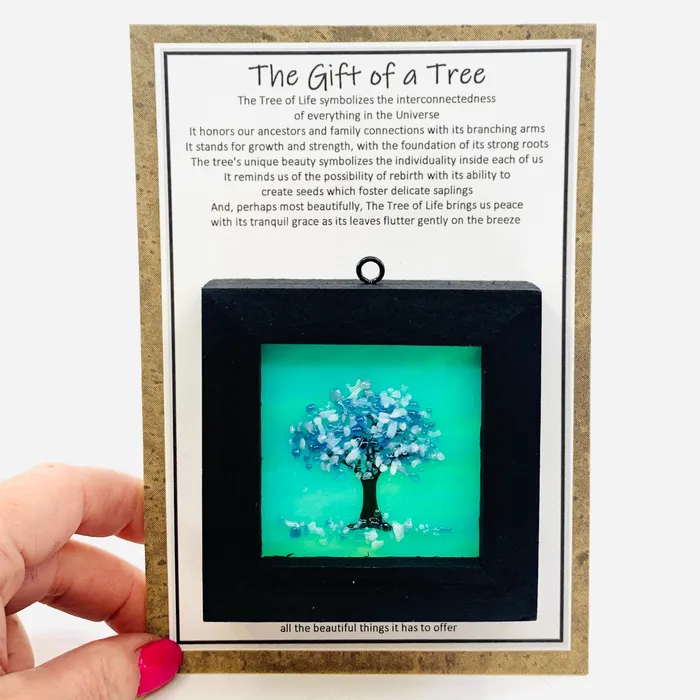 Fused Glass Tree of Life Shadow Box 143 Glimmer Glass Gifts Necklaces