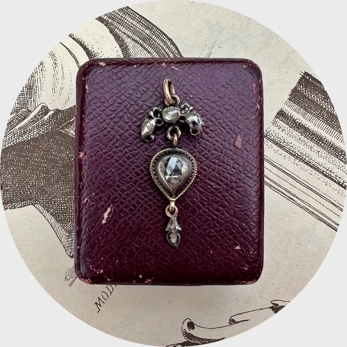 Georgian Crowned Heart Drop Pendant 21stfinds Necklaces