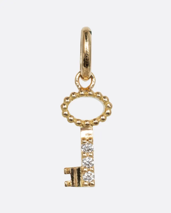 GIGI CLOZEAU Charm Necklaces Diamond Key Charm Pendant