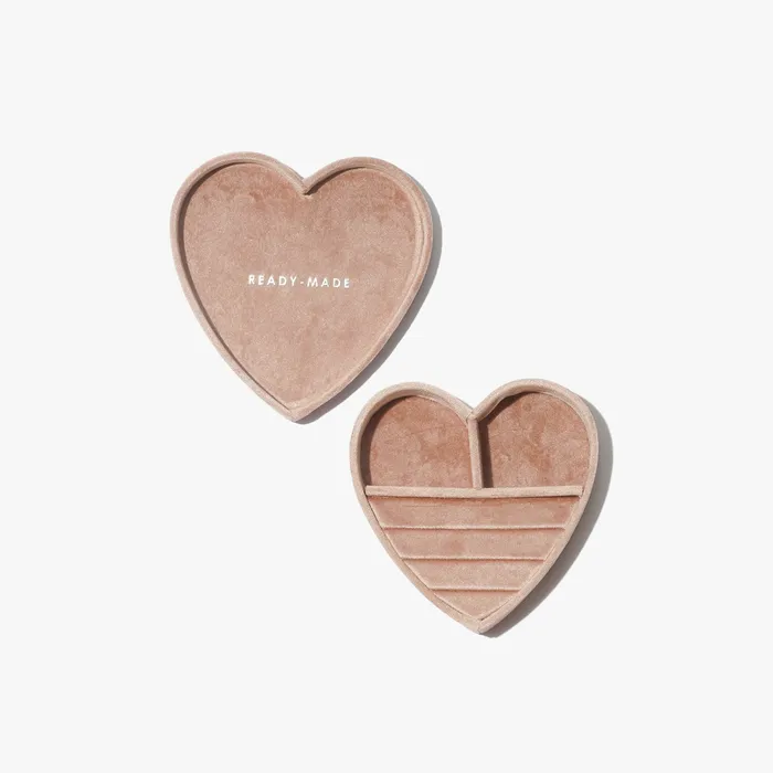 Heart Jewelry Box With Lid Dusty Rose READYMADE Necklaces