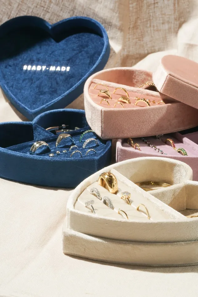 Heart Jewelry Box With Lid Dusty Rose READYMADE Necklaces