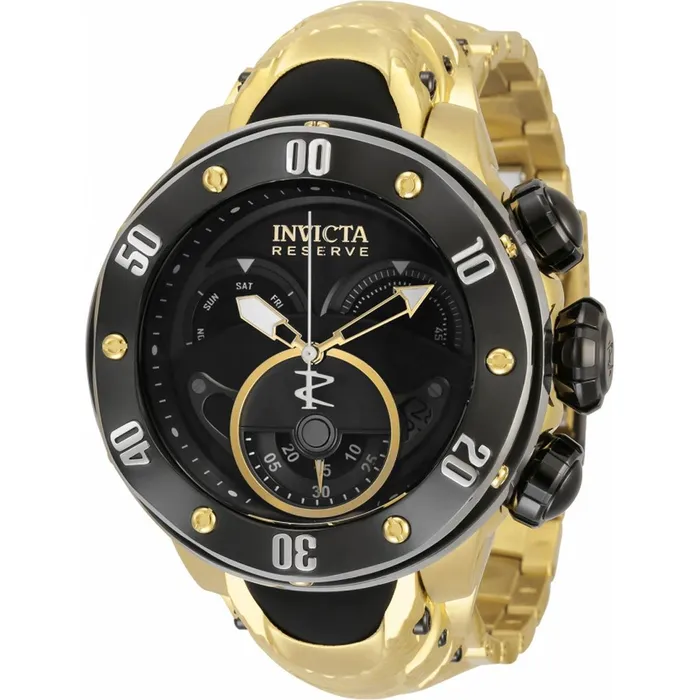 Invicta Bracelets Invicta Mens Chronograph Watch Reserve Kraken Yellow Gold Steel Bracelet 33372 Invicta Bracelets Invicta Mens Chronograph Watch Reserve Kraken Yellow Gold Steel Bracelet 33372