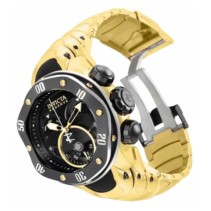 Invicta Bracelets Invicta Mens Chronograph Watch Reserve Kraken Yellow Gold Steel Bracelet 33372 Invicta Bracelets Invicta Mens Chronograph Watch Reserve Kraken Yellow Gold Steel Bracelet 33372