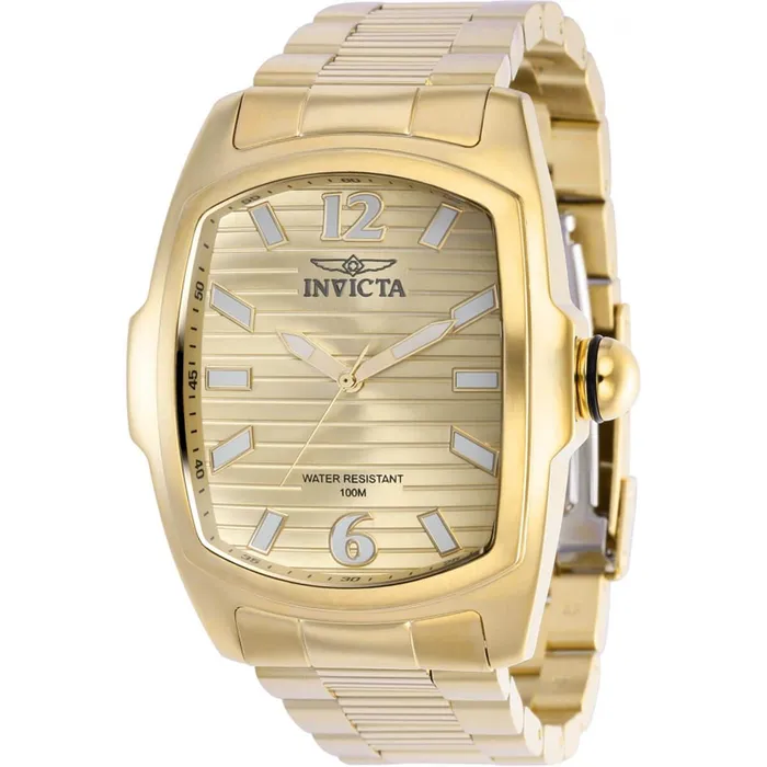 Invicta Bracelets Invicta Mens Watch Lupah Gold with Horizontal Lines Dial Steel Bracelet 39806 Invicta Bracelets Invicta Mens Watch Lupah Gold with Horizontal Lines Dial Steel Bracelet 39806