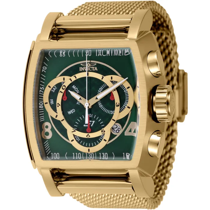 Invicta Invicta Mens Watch S1 Rally Chrono Green and Gold Dial Steel Bracelet 46015 Bracelets Invicta Invicta Mens Watch S1 Rally Chrono Green and Gold Dial Steel Bracelet 46015 Bracelets