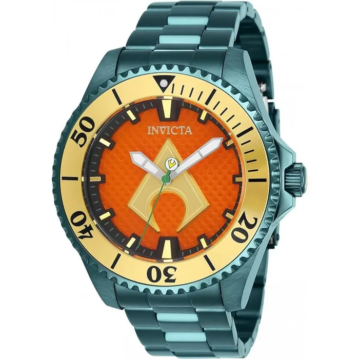 Invicta Mens Automatic Watch DC Comics Orange Dial Green Bracelet 27139 Invicta Bracelets Invicta Mens Automatic Watch DC Comics Orange Dial Green Bracelet 27139 Invicta Bracelets