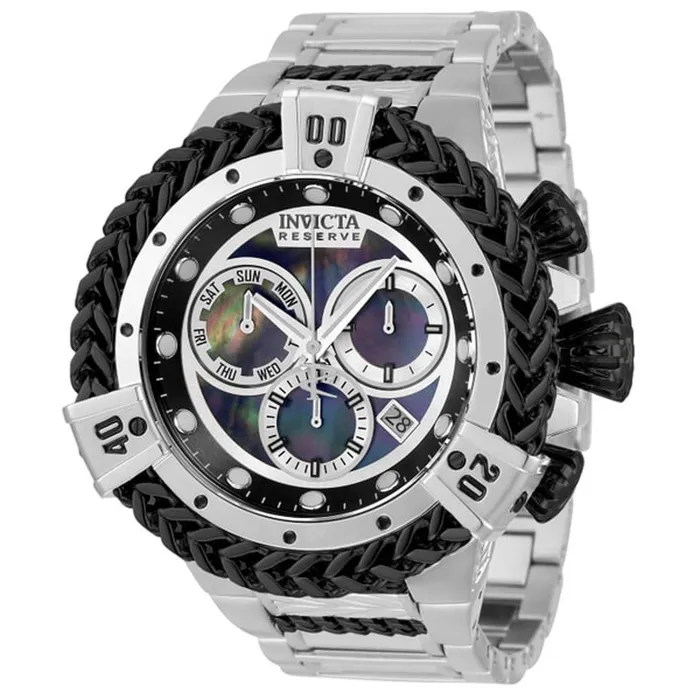 Invicta Mens Chronograph Watch Reserve Hercules Black and Silver Bracelet 33709 Invicta Bracelets Invicta Mens Chronograph Watch Reserve Hercules Black and Silver Bracelet 33709 Invicta Bracelets