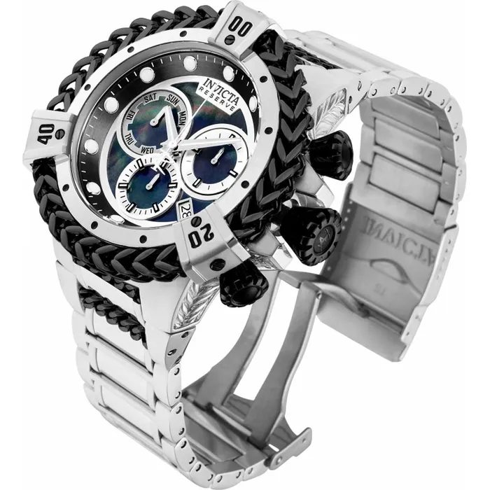 Invicta Mens Chronograph Watch Reserve Hercules Black and Silver Bracelet 33709 Invicta Bracelets Invicta Mens Chronograph Watch Reserve Hercules Black and Silver Bracelet 33709 Invicta Bracelets