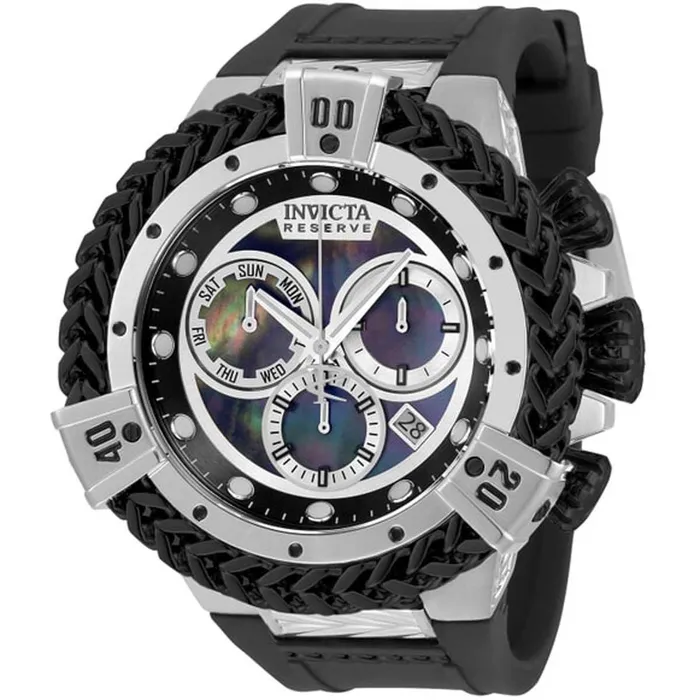 Invicta Mens Chronograph Watch Reserve Hercules Black and Silver Bracelet 33709 Invicta Bracelets Invicta Mens Chronograph Watch Reserve Hercules Black and Silver Bracelet 33709 Invicta Bracelets