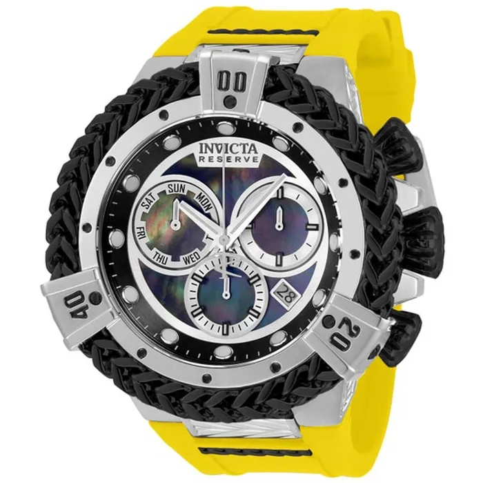 Invicta Mens Chronograph Watch Reserve Hercules Black and Silver Bracelet 33709 Invicta Bracelets Invicta Mens Chronograph Watch Reserve Hercules Black and Silver Bracelet 33709 Invicta Bracelets
