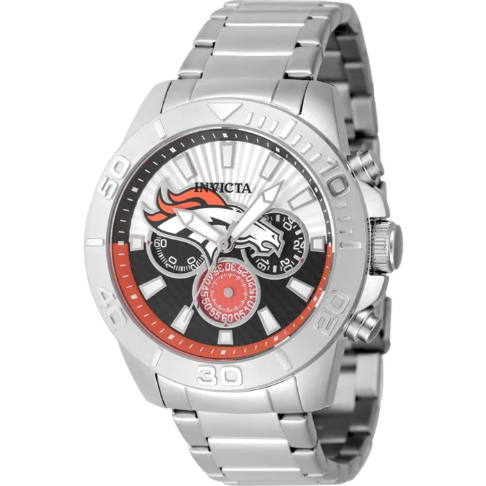 Invicta Mens Watch NFL Denver Broncos Silver Tone and Blue Dial Bracelet 47948 Invicta Bracelets Invicta Mens Watch NFL Denver Broncos Silver Tone and Blue Dial Bracelet 47948 Invicta Bracelets
