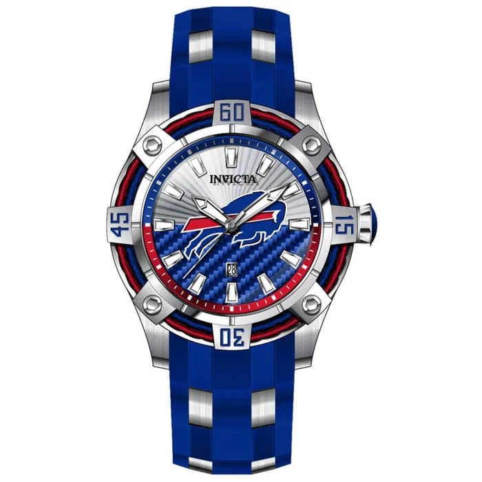 Invicta Rings Invicta Mens Watch NFL Buffalo Bills Quartz Blue and Silver Tone Strap 42074 Invicta Rings Invicta Mens Watch NFL Buffalo Bills Quartz Blue and Silver Tone Strap 42074