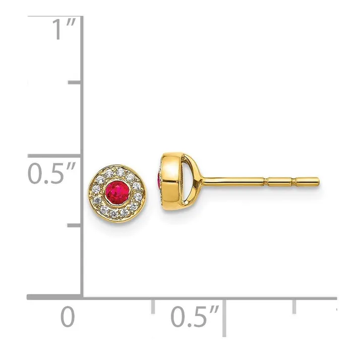 Jewelry 14k Diamond and Ruby Post Earrings Earrings Jewelry 14k Diamond and Ruby Post Earrings Earrings
