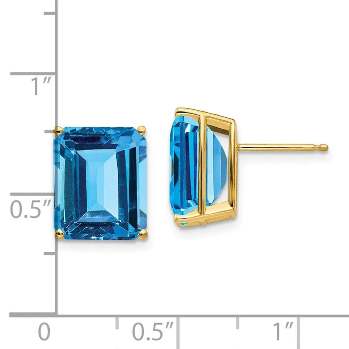 Jewelry Earrings 14k 12x10 Emerald Earring Mountings No Stones Included No Backs
