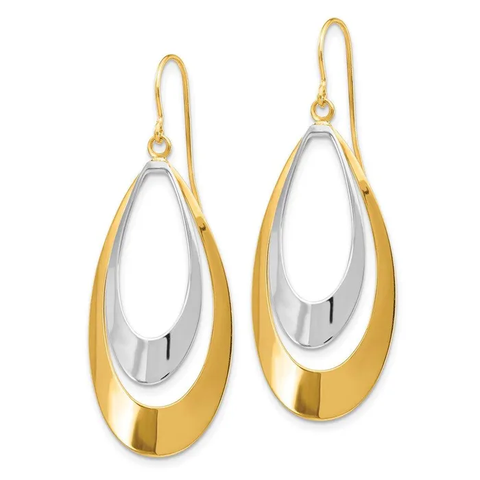 Jewelry Earrings 14K Twotone Dangle Earrings Jewelry Earrings 14K Twotone Dangle Earrings