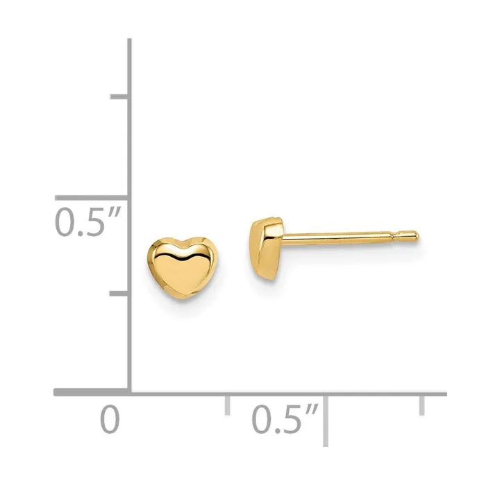 Jewelry Earrings Madi K Kids 14k Heart Post Earrings
