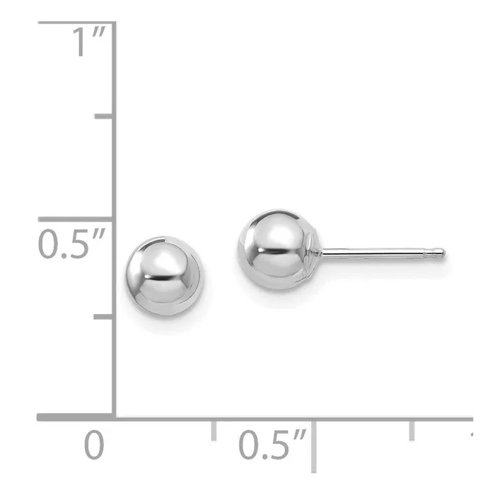 Jewelry Madi K Kids 14k White Gold Polished 5mm Ball Post Earrings Earrings
