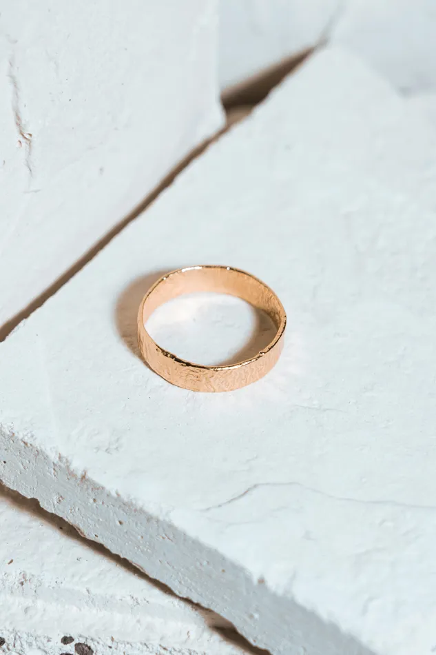 Kty Rings Crumpled Foil Ring Gold