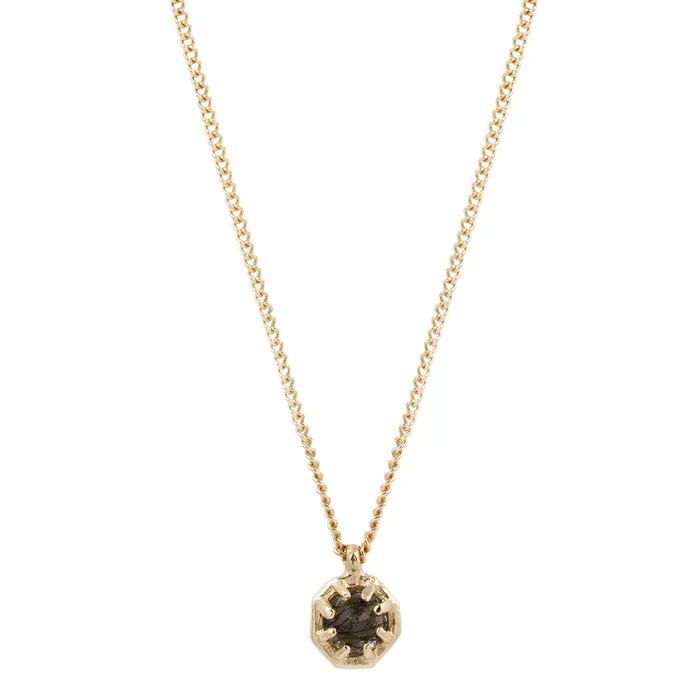 Lauren Wolf Jewelry Small Quartz Octagon Necklace Necklaces