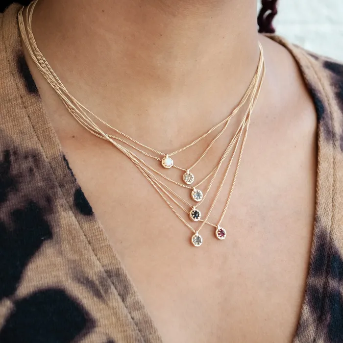 Lauren Wolf Jewelry Small Quartz Octagon Necklace Necklaces