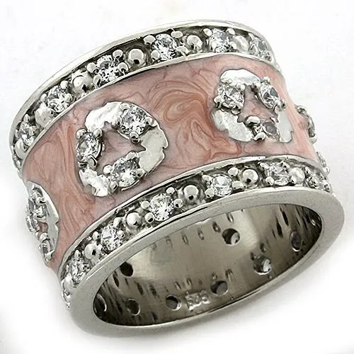 LOAS1181 Rhodium 925 Sterling Silver Ring with AAA Grade CZ in Clear Alamode Rings LOAS1181 Rhodium 925 Sterling Silver Ring with AAA Grade CZ in Clear Alamode Rings