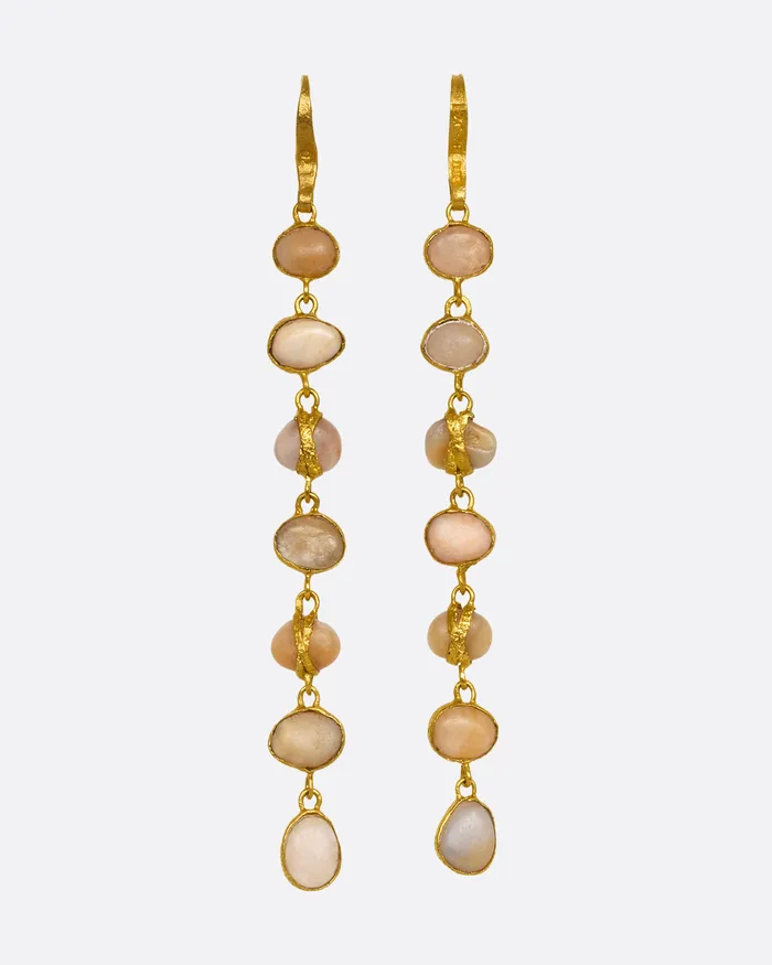 LOU ZELDIS Earrings Japanese River Pebble Drop Earrings