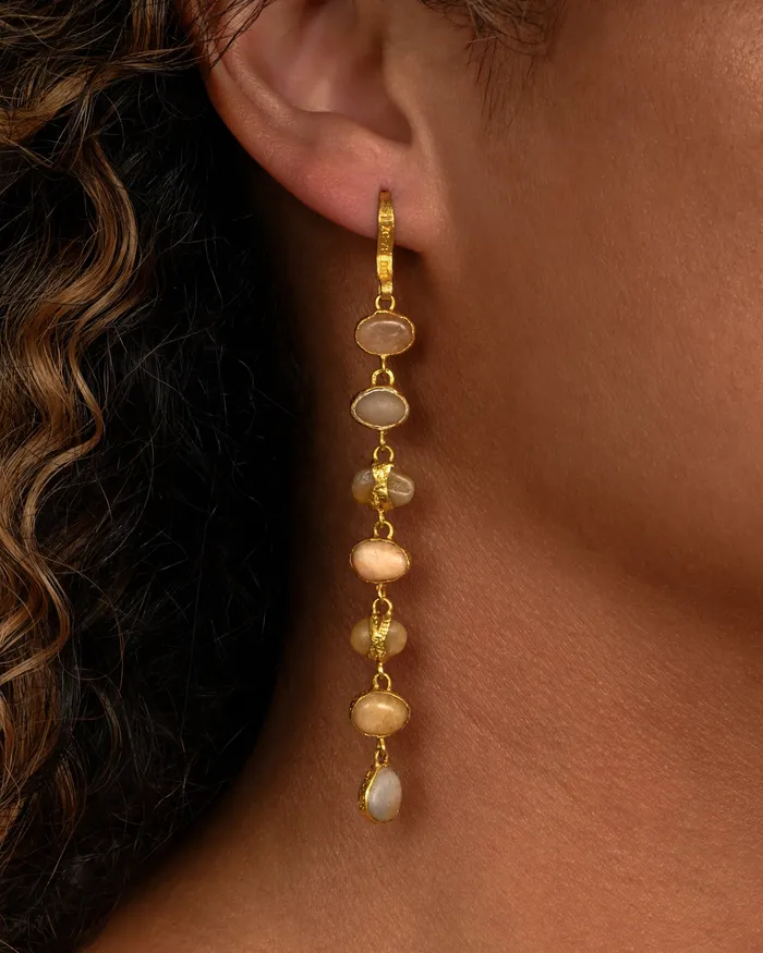 LOU ZELDIS Earrings Japanese River Pebble Drop Earrings LOU ZELDIS Earrings Japanese River Pebble Drop Earrings