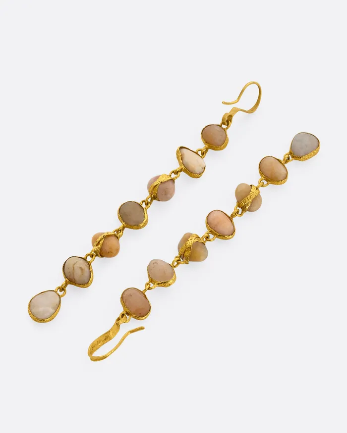 LOU ZELDIS Earrings Japanese River Pebble Drop Earrings LOU ZELDIS Earrings Japanese River Pebble Drop Earrings