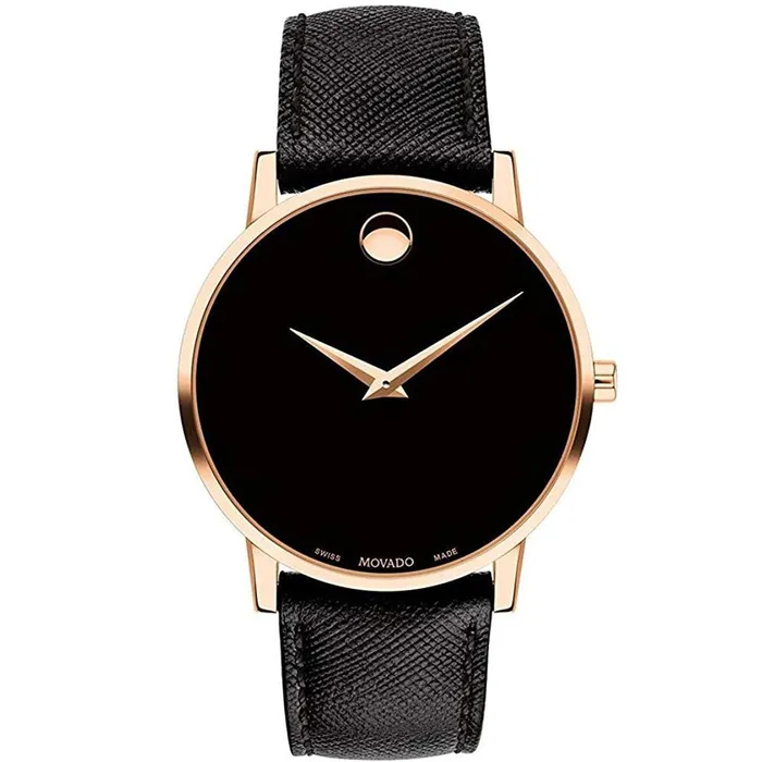 Movado Watches Movado Mens Quartz Watch Museum Rose Gold Case Genuine Leather Strap 0607196 Movado Watches Movado Mens Quartz Watch Museum Rose Gold Case Genuine Leather Strap 0607196