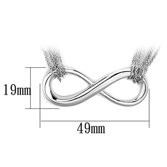 Necklaces 3W412 Rhodium Brass Necklace with No Stone Alamode