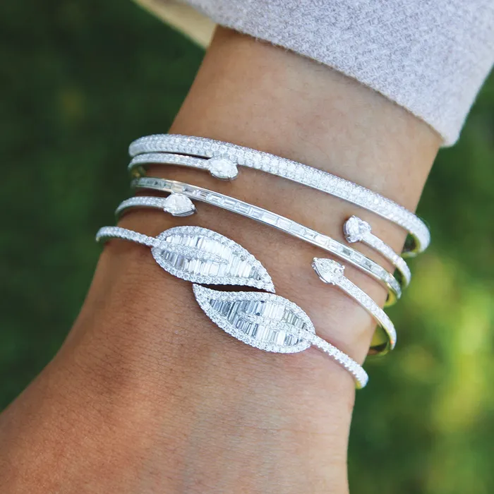 Necklaces anitako HEART AND MARQUISE DIAMOND SPLIT CUFF