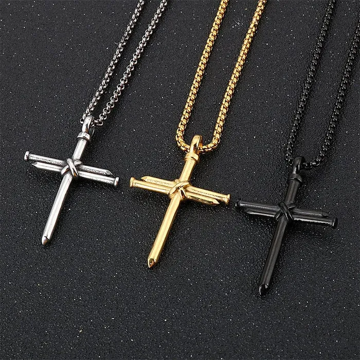 Necklaces VVS Jewerly Nail Cross Pendant Chain VVS Jewelry