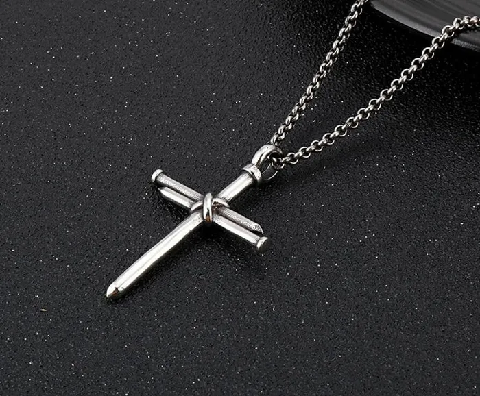 Necklaces VVS Jewerly Nail Cross Pendant Chain VVS Jewelry