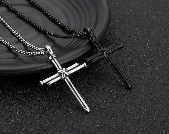 Necklaces VVS Jewerly Nail Cross Pendant Chain VVS Jewelry