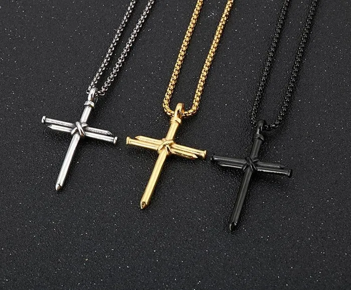 Necklaces VVS Jewerly Nail Cross Pendant Chain VVS Jewelry