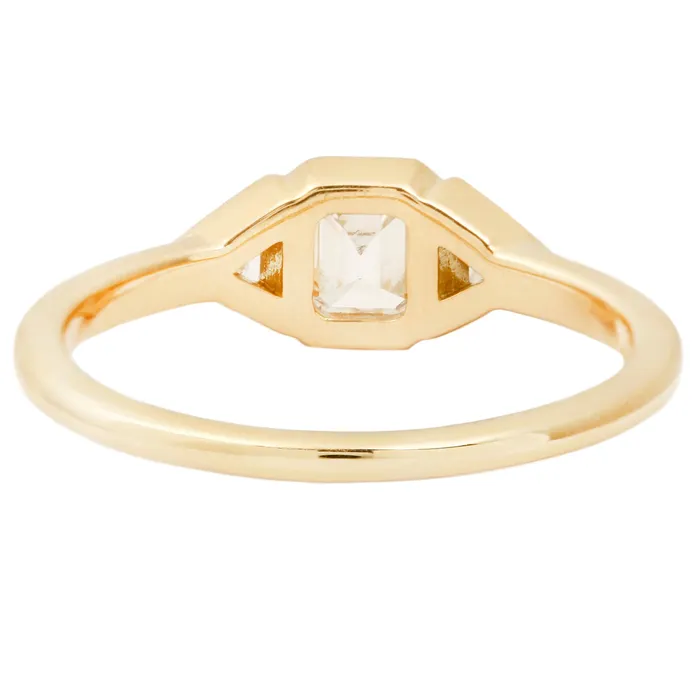 Radiant Diamond Step Cut Ring Lauren Wolf Jewelry Rings