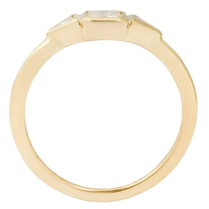 Radiant Diamond Step Cut Ring Lauren Wolf Jewelry Rings