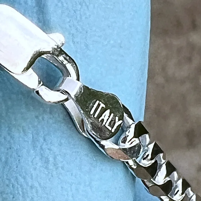 Real 925 Sterling Silver Italy Flat Cuban Link Chain Bracelet 5MM 785 Harlem Bracelets Real 925 Sterling Silver Italy Flat Cuban Link Chain Bracelet 5MM 785 Harlem Bracelets