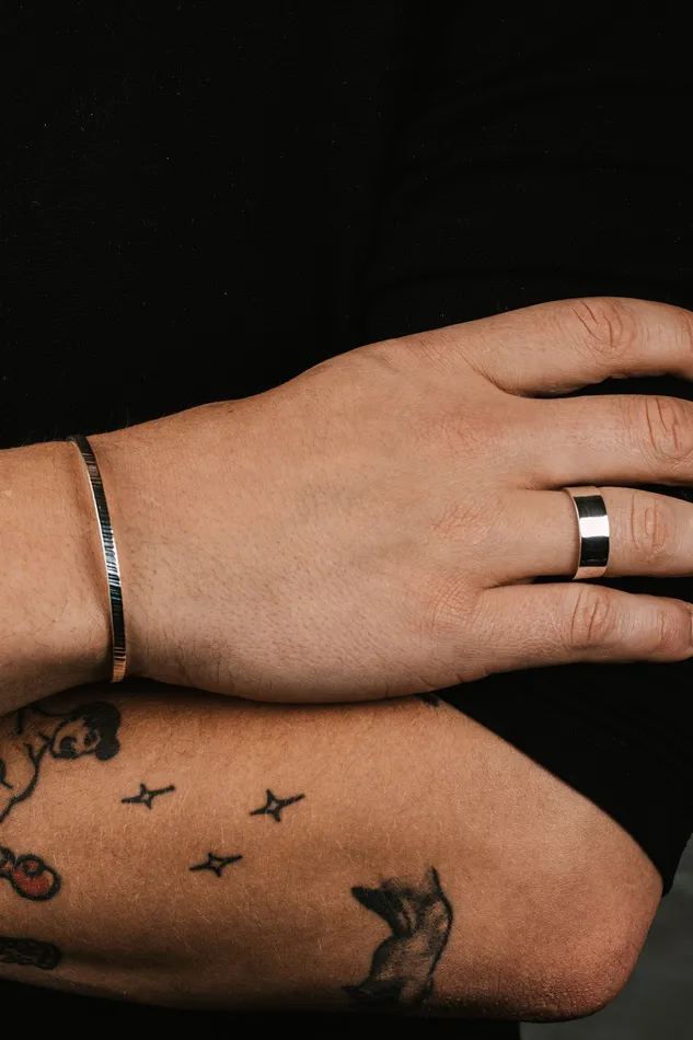 Rings 8mm Plain Ring Silver Kty