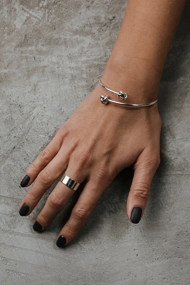 Rings 8mm Plain Ring Silver Kty