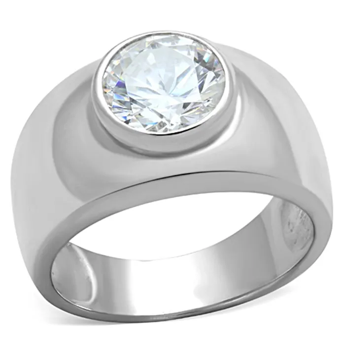 Rings Alamode LOS744 Silver 925 Sterling Silver Ring with AAA Grade CZ in Clear Rings Alamode LOS744 Silver 925 Sterling Silver Ring with AAA Grade CZ in Clear