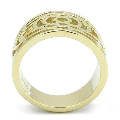 Rings Alamode TK3119 IP GoldIon Plating Stainless Steel Ring with No Stone