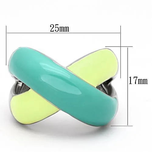 Rings Alamode TK813 High polished no plating Stainless Steel Ring with Epoxy in Multi Color