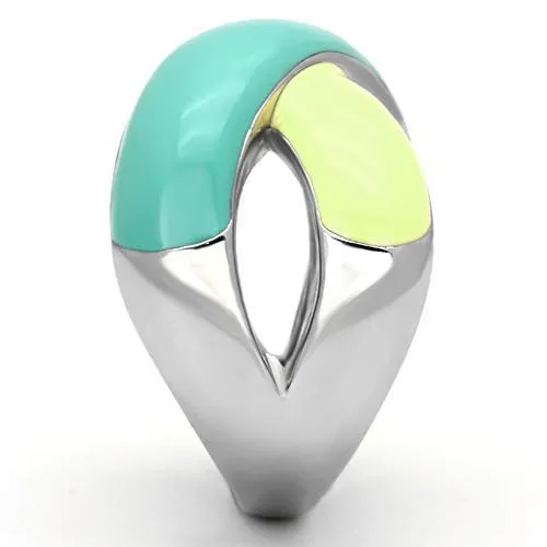 Rings Alamode TK813 High polished no plating Stainless Steel Ring with Epoxy in Multi Color