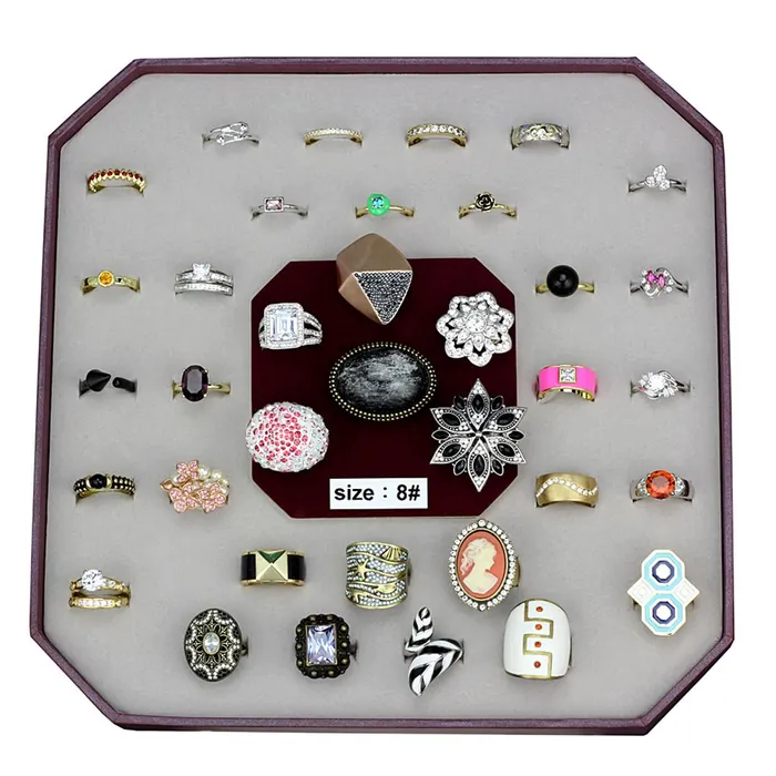 Rings Alamode VK044SIZE8 Assorted Brass Ring with Assorted in Assorted