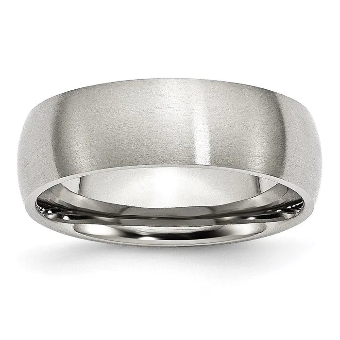 Rings Chisel Stainless Steel 7mm Brushed Band