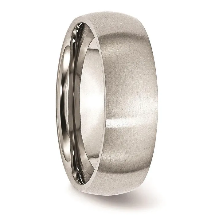 Rings Chisel Stainless Steel 7mm Brushed Band Rings Chisel Stainless Steel 7mm Brushed Band