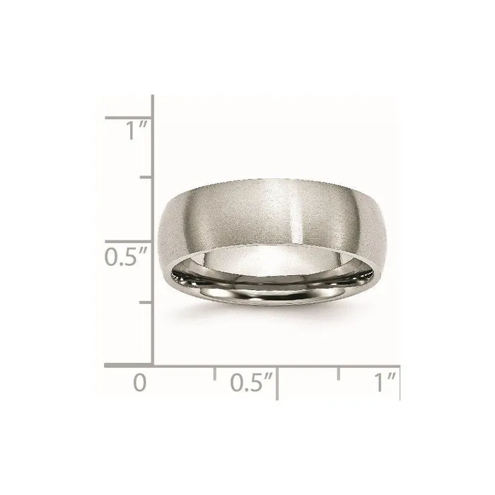 Rings Chisel Stainless Steel 7mm Brushed Band Rings Chisel Stainless Steel 7mm Brushed Band