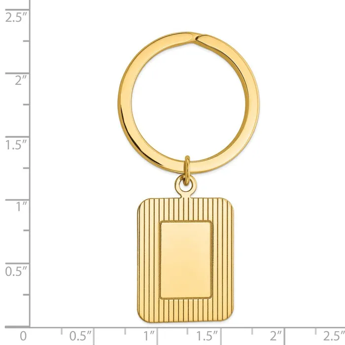 Rings Jewelry 14k Rectangle Disc Key Ring